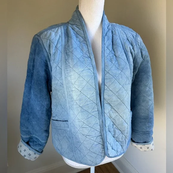 Dylan Los Angeles Reversible Blue Quilted Jacket Medium NWT - Picture 9 of 9